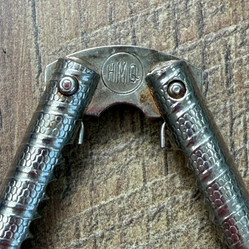 Antique HMQ Nutcracker Pair Ornate Embossed Handles Victorian